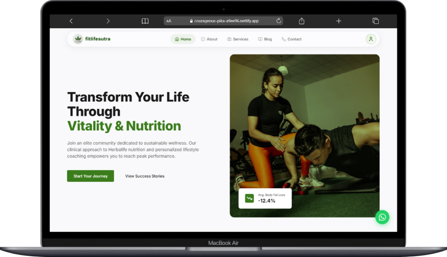 Fitlife Sutra — screen 1 of 2